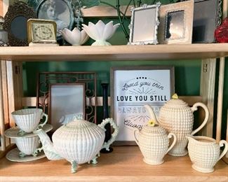 Vintage Porcelain Tea Set, Home Decor - SOLD - Belleek Teapot & Teacups are SOLD 