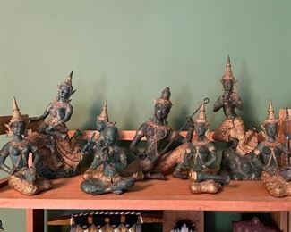 Set of 8 Asian Musician Figures (Photo 1 of 3)