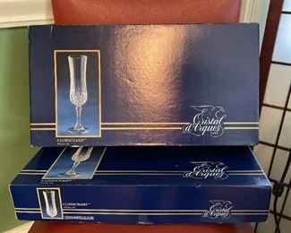 Cristal d'Arques Champagne Flutes (France)
