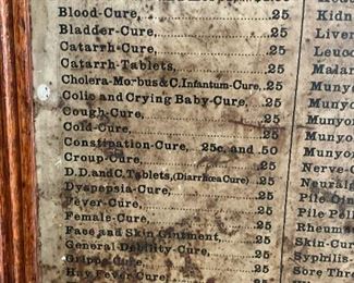 Antique Wall Cabinet - Munyon's Homoeopathic Remedies (Photo 2 of 3)