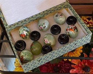 Miniature Hand-Painted Stone Eggs