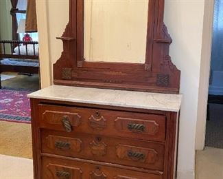 Antique Victorian Chest of Drawers with Mirror (Photo 1 of 3)