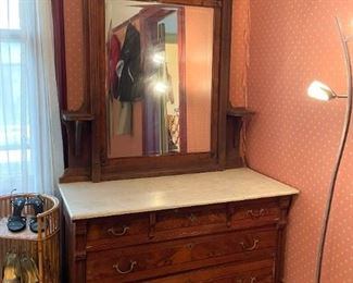 Antique Victorian Chest of Drawers with Mirror (Photo 1 of 4)