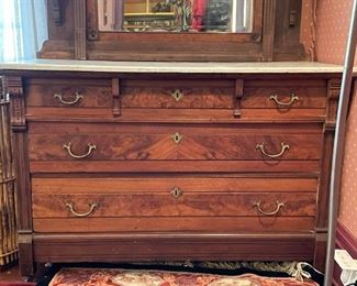 Antique Victorian Chest of Drawers with Mirror (Photo 3 of 4)