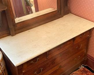 Antique Victorian Chest of Drawers with Mirror (Photo 4 of 4)