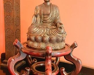 Buddha Statue (Resin), Asian Display Stand is SOLD