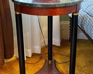 Round Side Table with Stone Top (Photo 1 of 2)