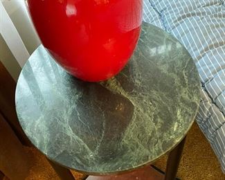 Round Side Table with Stone Top (Photo 2 of 2)