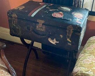 Luggage Stand, Vintage Suitcase