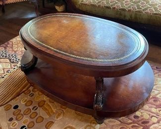 Vintage Oval 2-Tier Cocktail / Coffee Table (Photo 1 of 2)