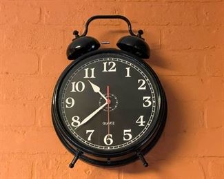 Alarm Clock Style Wall Clock