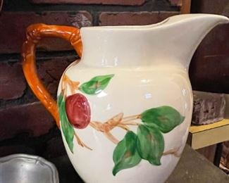 Hand-Painted Pottery Pitcher