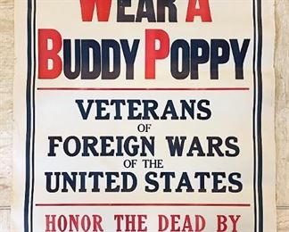Vintage Buddy Poppy VFW Poster
