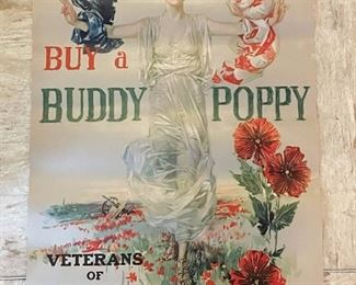 Vintage Buddy Poppy VFW Poster