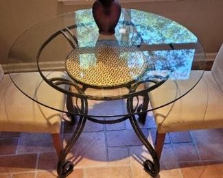 $150.00, Mosaic table and 2 chairs