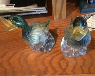 Murano glass mallard ducks - pair