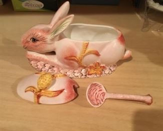 Italian pottery - bunny tureen