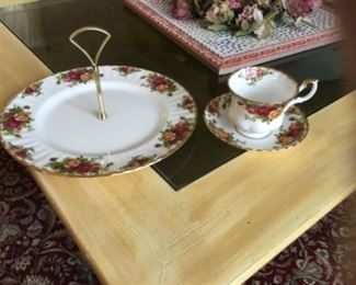 Royal Albert cake plate and cup/ saucer