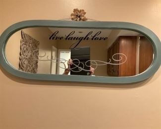 Live Laugh Love Oval Mirror