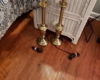 Gold lamps 23 inches tall no shade