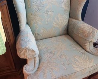 Palm tree high back chair