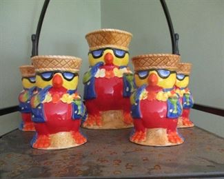 " Parrot " Pitcher and Mugs