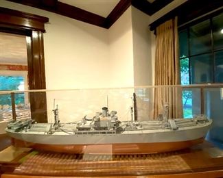 Scratch built model of WWII Liberty Ship. James Oglethorpe. 