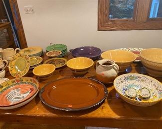 Nice assortment of Pottery including Italian Bowls/ Platters and more