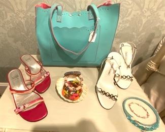 Designer Shoes including Manolo Blahnik + Costume Jewelry