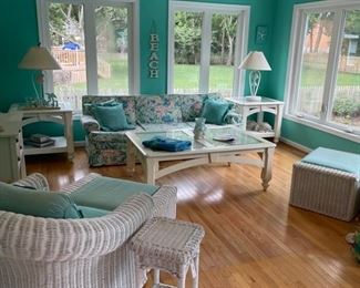 Henry Link wicker furniture, tables, chairs, sofa- great coastal design