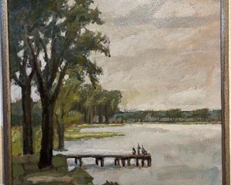 ORIGINAL Oil on Panel by TOM BARTEK - 1973