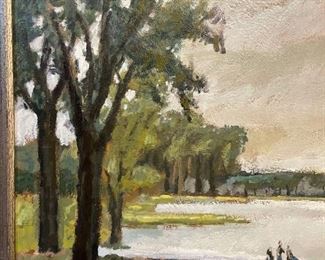 ORIGINAL Oil on Panel by TOM BARTEK - 1973