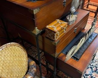 BOMBAY Nesting Trunk / Tables On Metal Bases