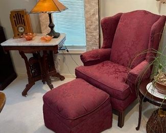 Pennsylvania House Wingback Chair with Ottoman