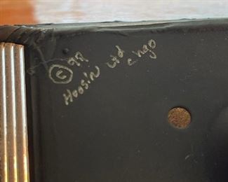 Signed HOOSIN CHICAGO LTD Leaded Slag Glass Table Lamp