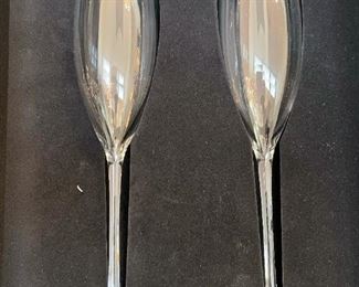 Pair WATERFORD Champagne Flutes