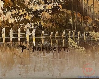 Signed Original Oil on Canvas by P RAMBERT