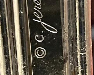 Vintage  C. JERE Trees in Winter Chrome Wall Art Sculpture 