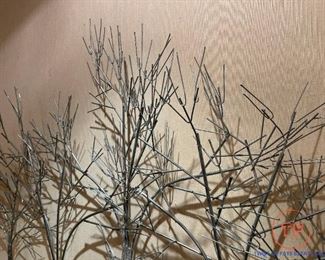 Vintage  C. JERE Trees in Winter Chrome Wall Art Sculpture 