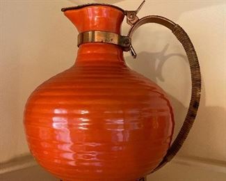 Vintage BAUER LOS ANGELES Ringware Cararafe with Copper Handle