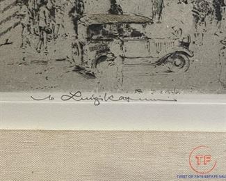 LUIGI KASIMIR (1881-1962) Etching with Aquatint, New York Stock Exchange (ca 1936), Signed