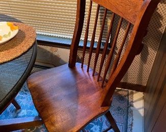 Ashley Furniture Granite Topped Round Wood Kitchen Table Set 