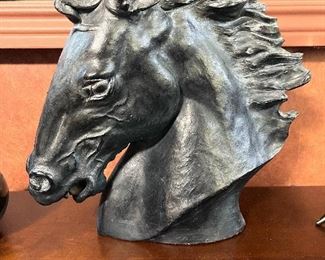 AUSTIN PRODUCTIONS Chalkware "Flaming Mane" Horse Head