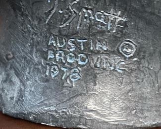 AUSTIN PRODUCTIONS Chalkware "Flaming Mane" Horse Head