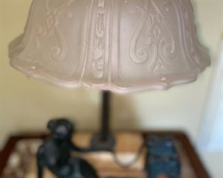 FANTASTIC ART DECO NUDE LAMP ON MARBLE BASE-A BEAUTY!