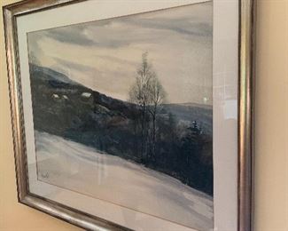 Living Room 
Watercolor by Gordon Muck local artist and art teacher who was an alumni of Syracuse University.