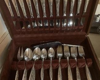 Case Table 
Gorham Sterling “Celeste” flatware set
