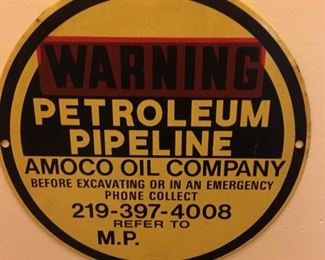 vintage oil co metal sign
