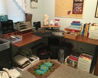 corner desk & office supplies