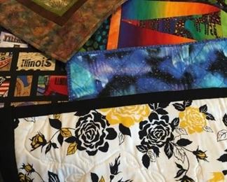 handmade quilted table runners, placemats, wall hangings